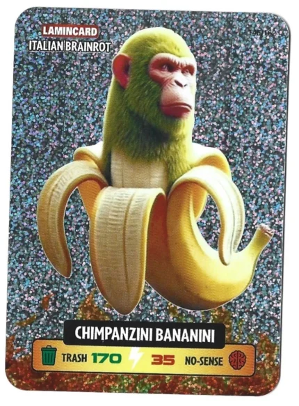 CHIMPANZINI BANANINI-Lamincard